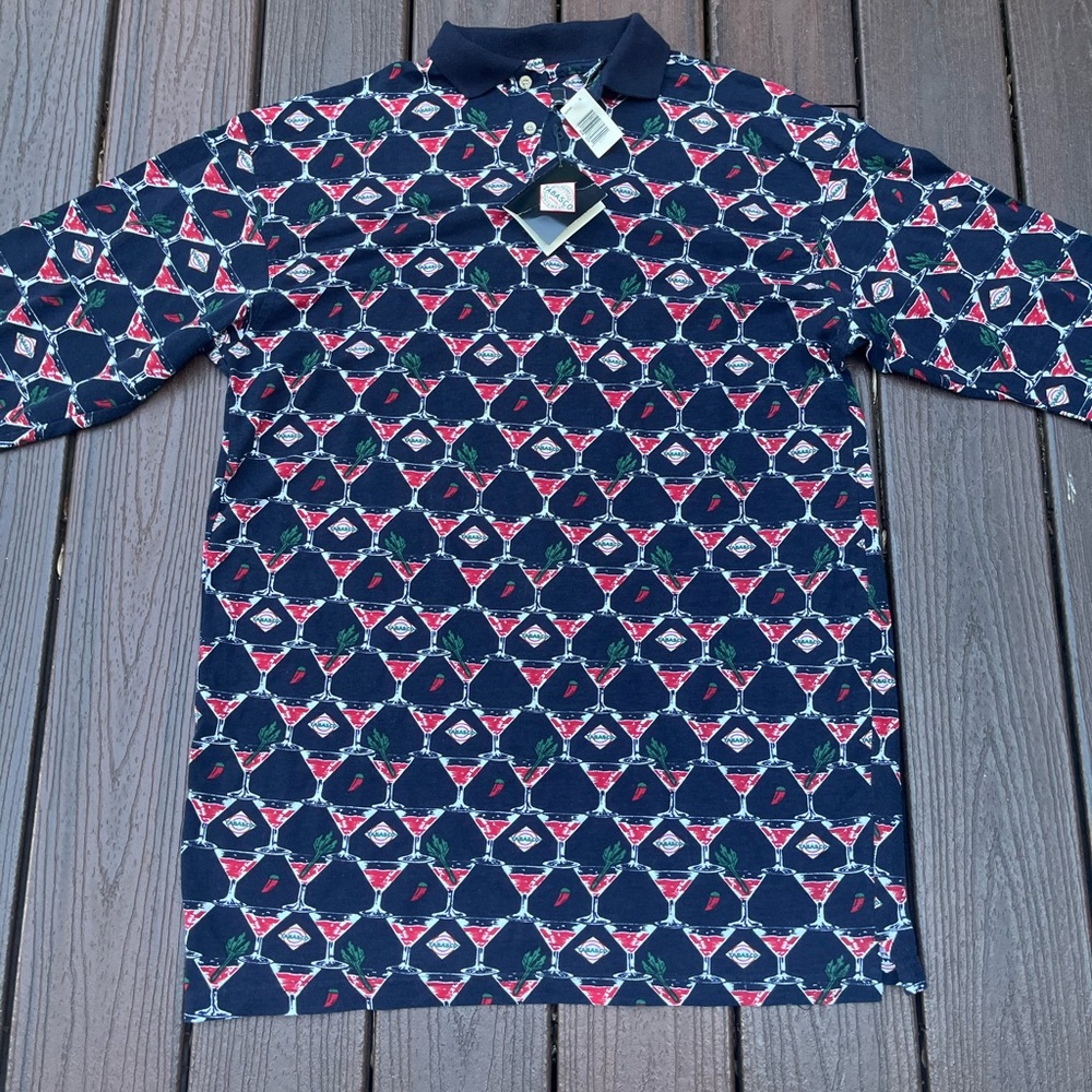 Vintage Tabasco long sleeve polo shirt